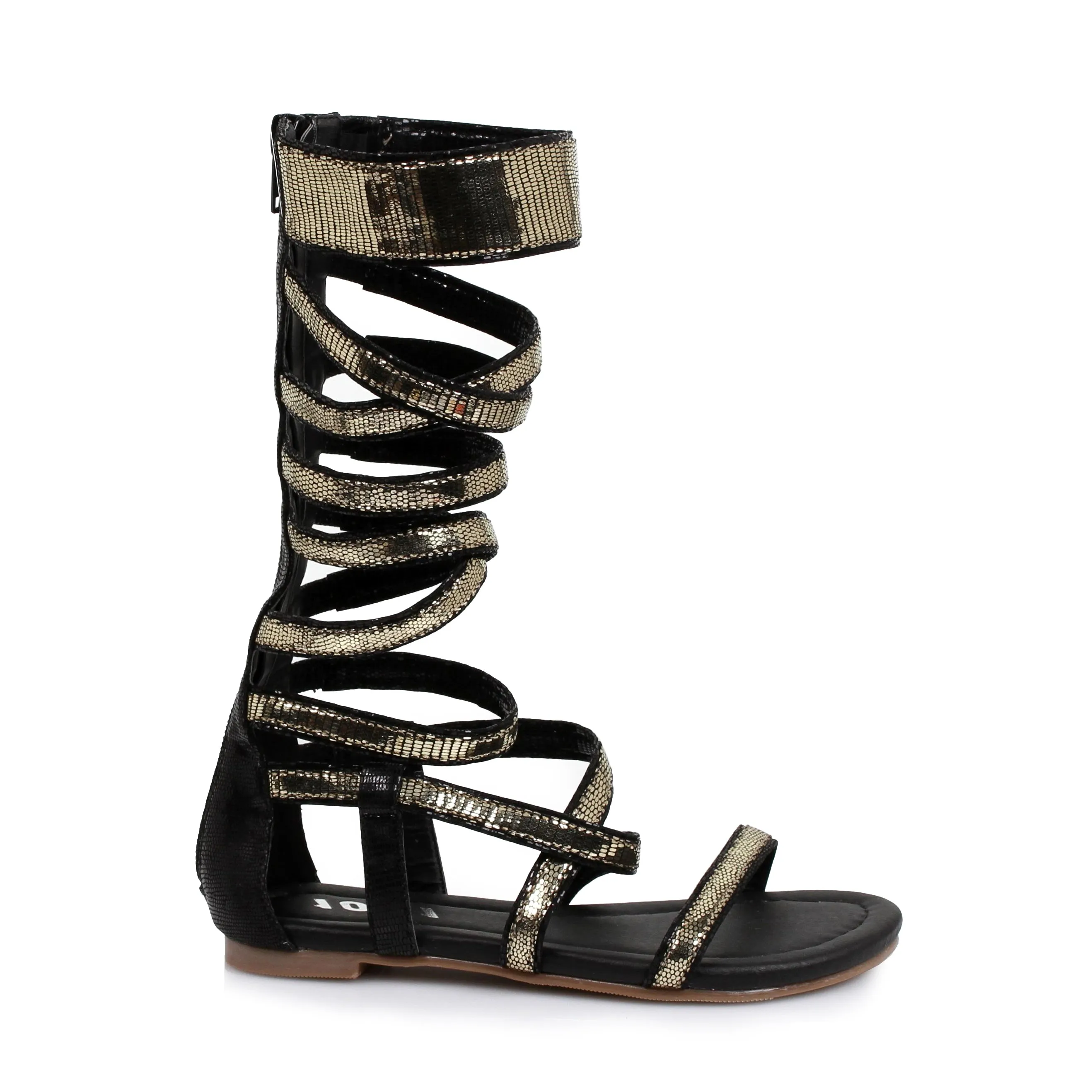 015-NILE  Gladiator Flat Sandal.