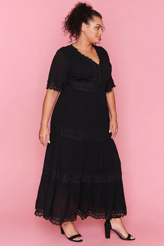 Adele Black Maxi Dress