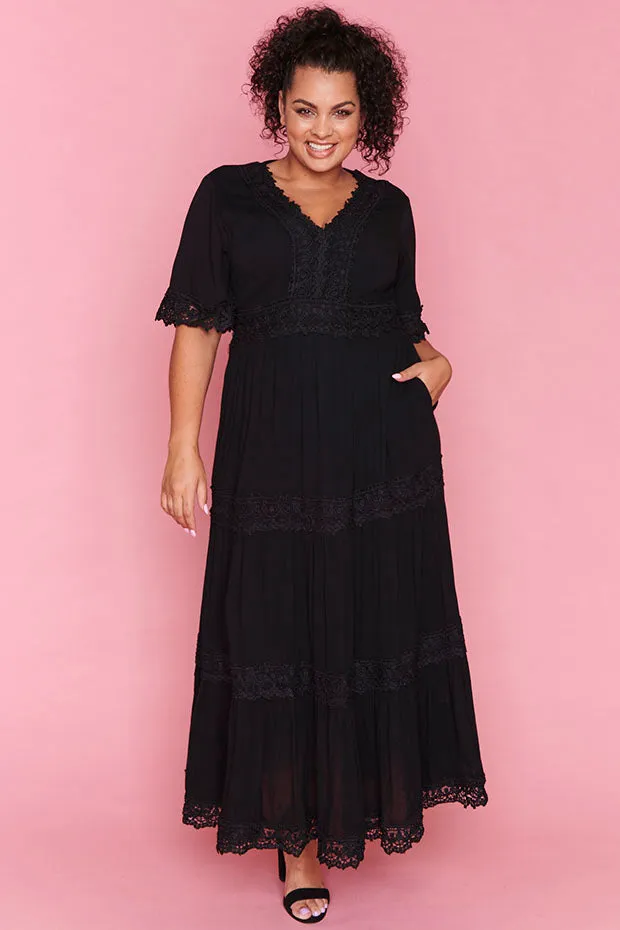Adele Black Maxi Dress
