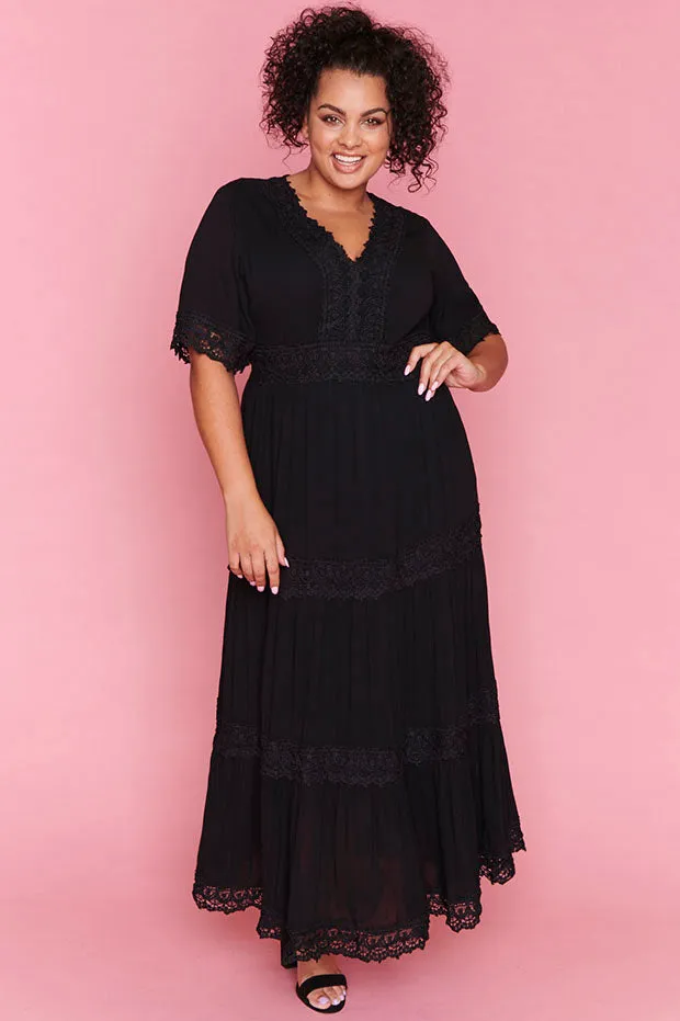 Adele Black Maxi Dress