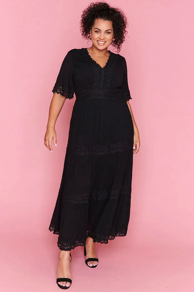 Adele Black Maxi Dress