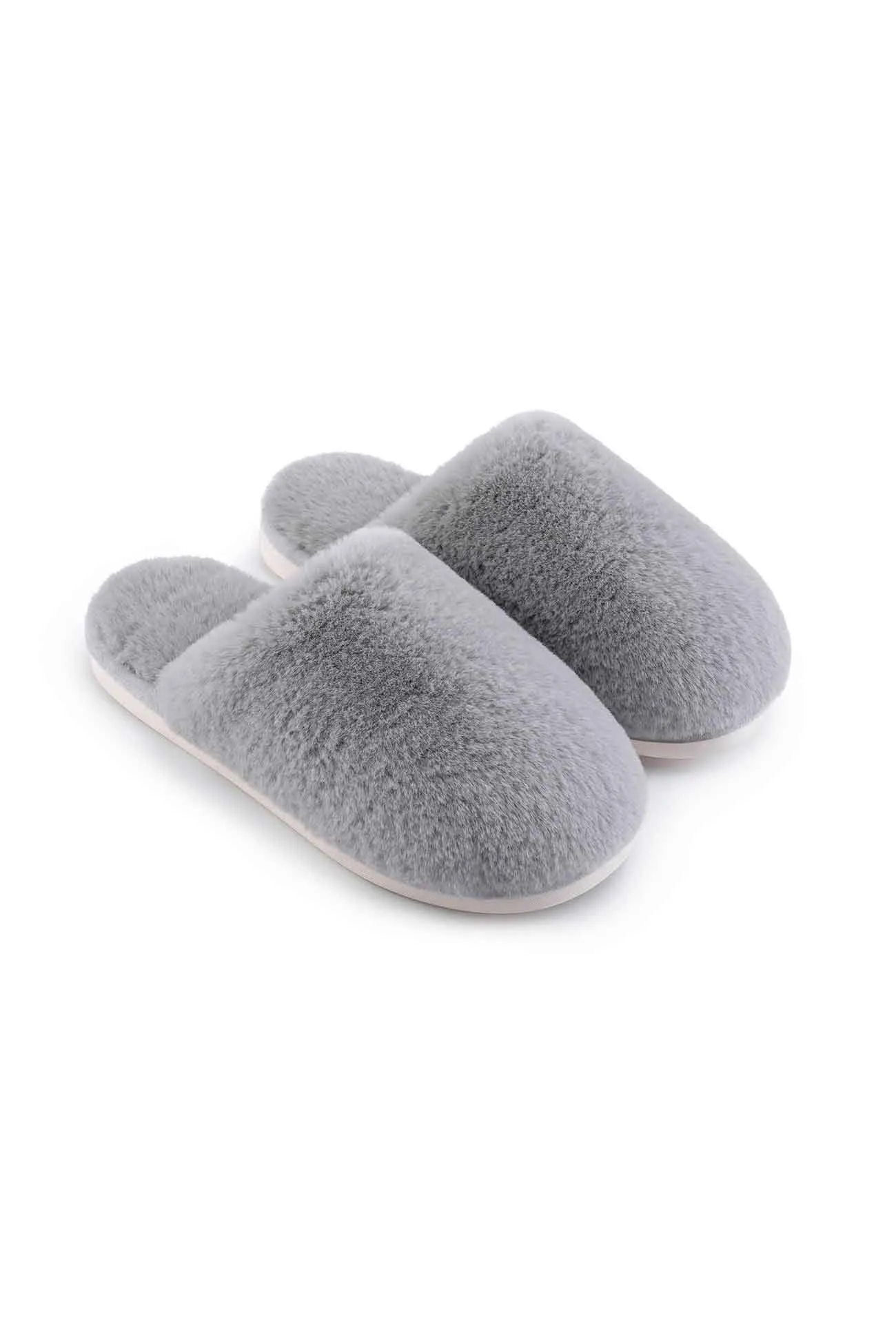Amozae-Solid Color House Plush Slippers