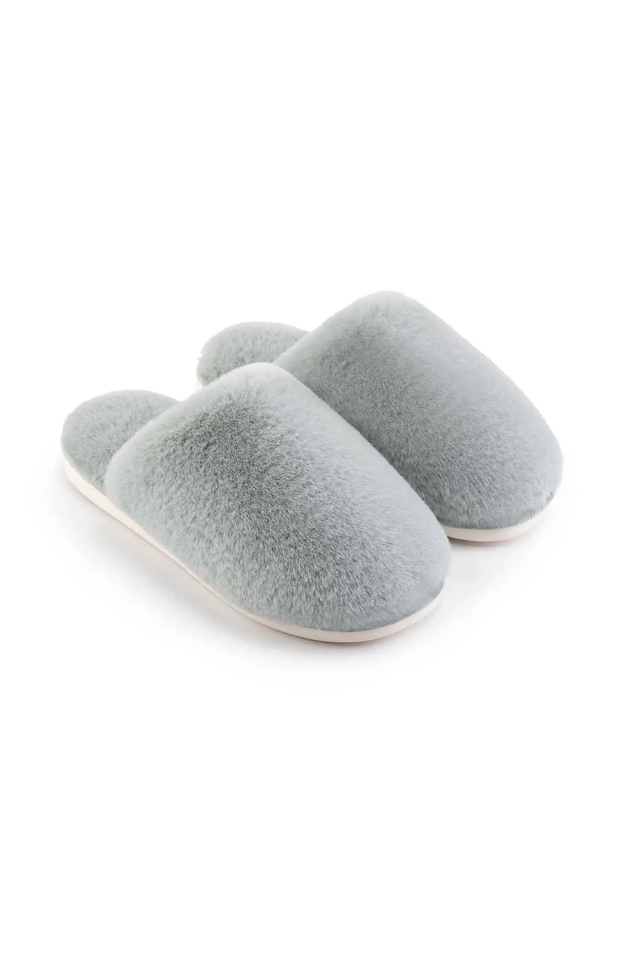 Amozae-Solid Color House Plush Slippers