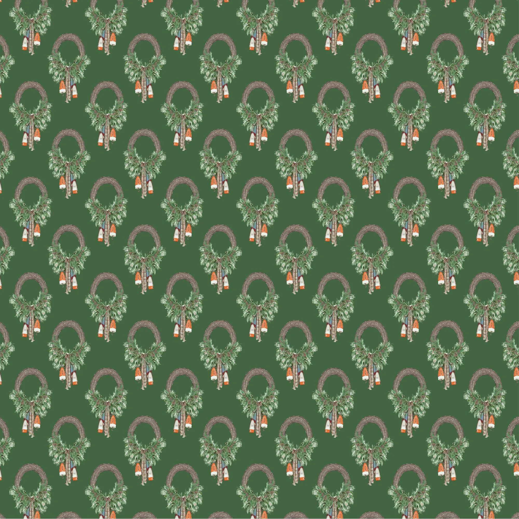 christmas wreath 1 - Bath Mat 18x30