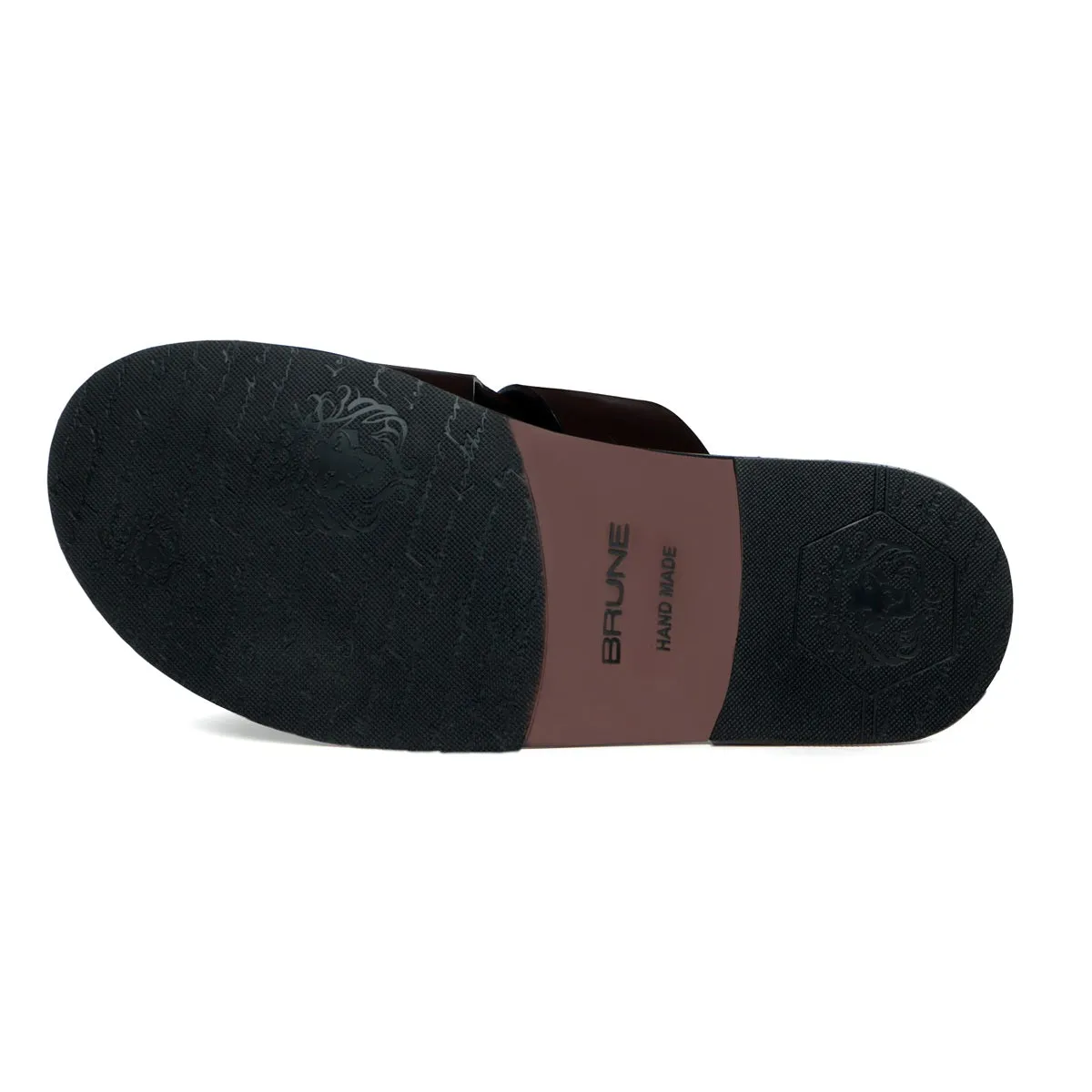 Dark Brown Welt Slippers with Broad Strapped Cut Out Detail