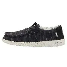 HEY DUDE WALLY  STRETCH BLACK (YOUTH)