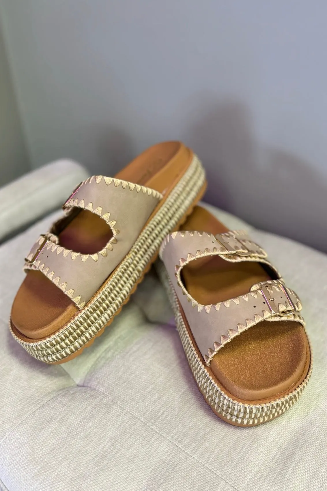 KHLOE Taupe Platform Sandal
