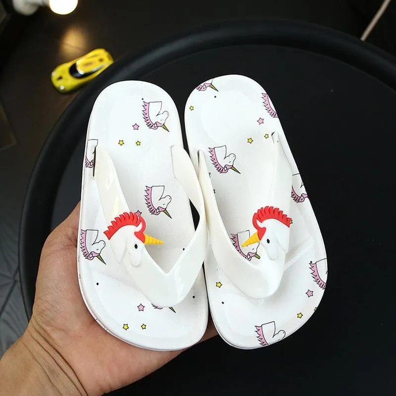 Kids Unicorn Flip Flops