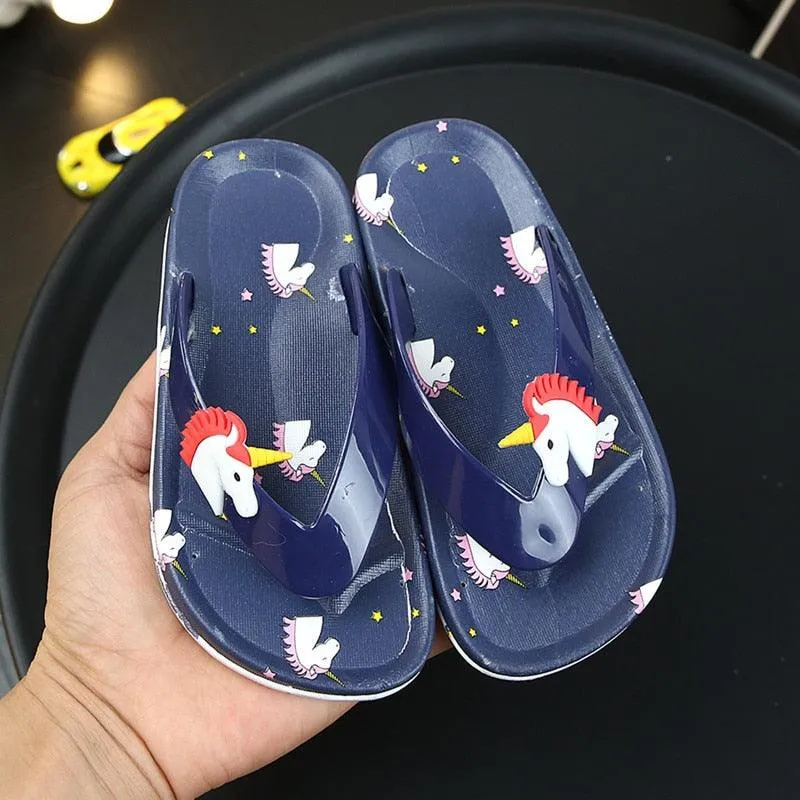 Kids Unicorn Flip Flops