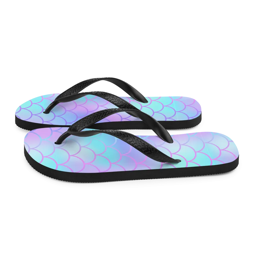 Mermaid Scale Flip-Flops