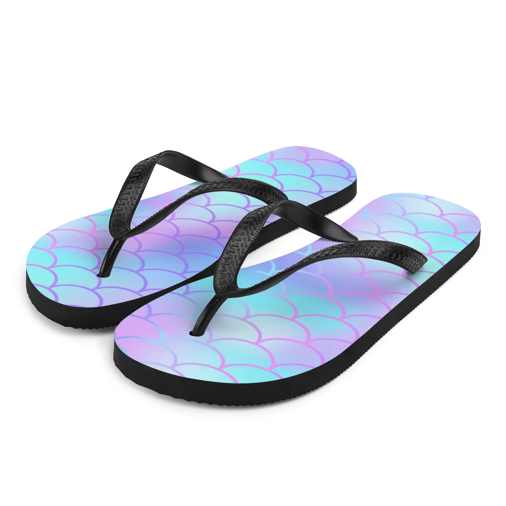 Mermaid Scale Flip-Flops