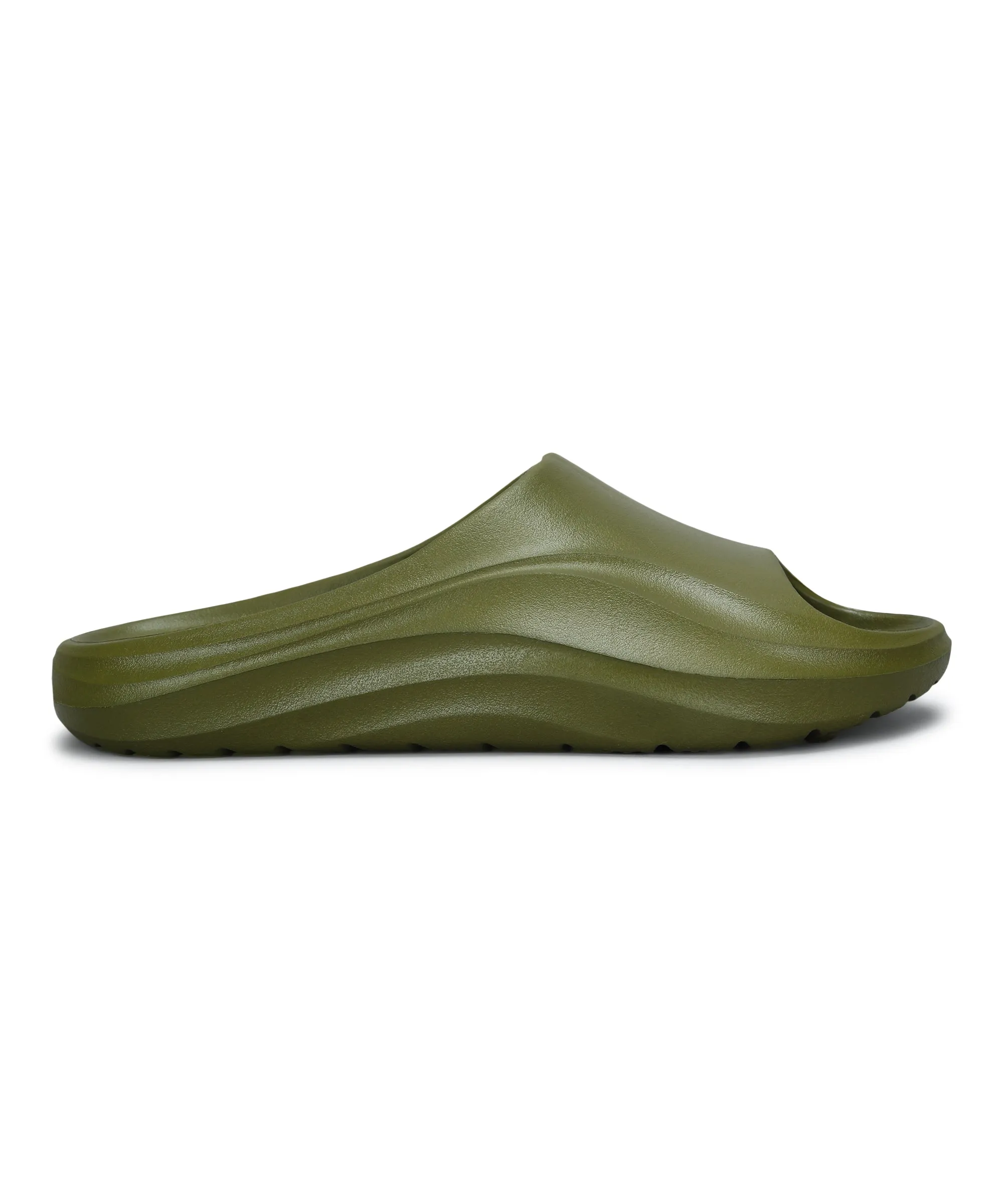 Paragon Men's Watreproof Green Sliders with Comfortable Anti-Skid Sole