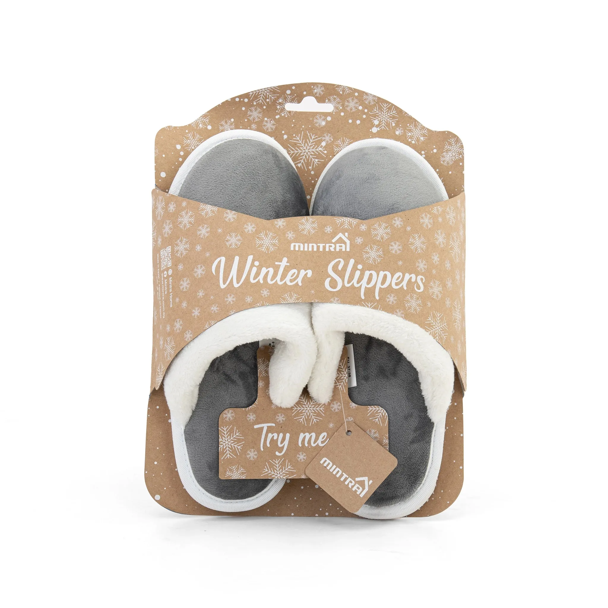 Plain with Fur Winter Slipper - Women