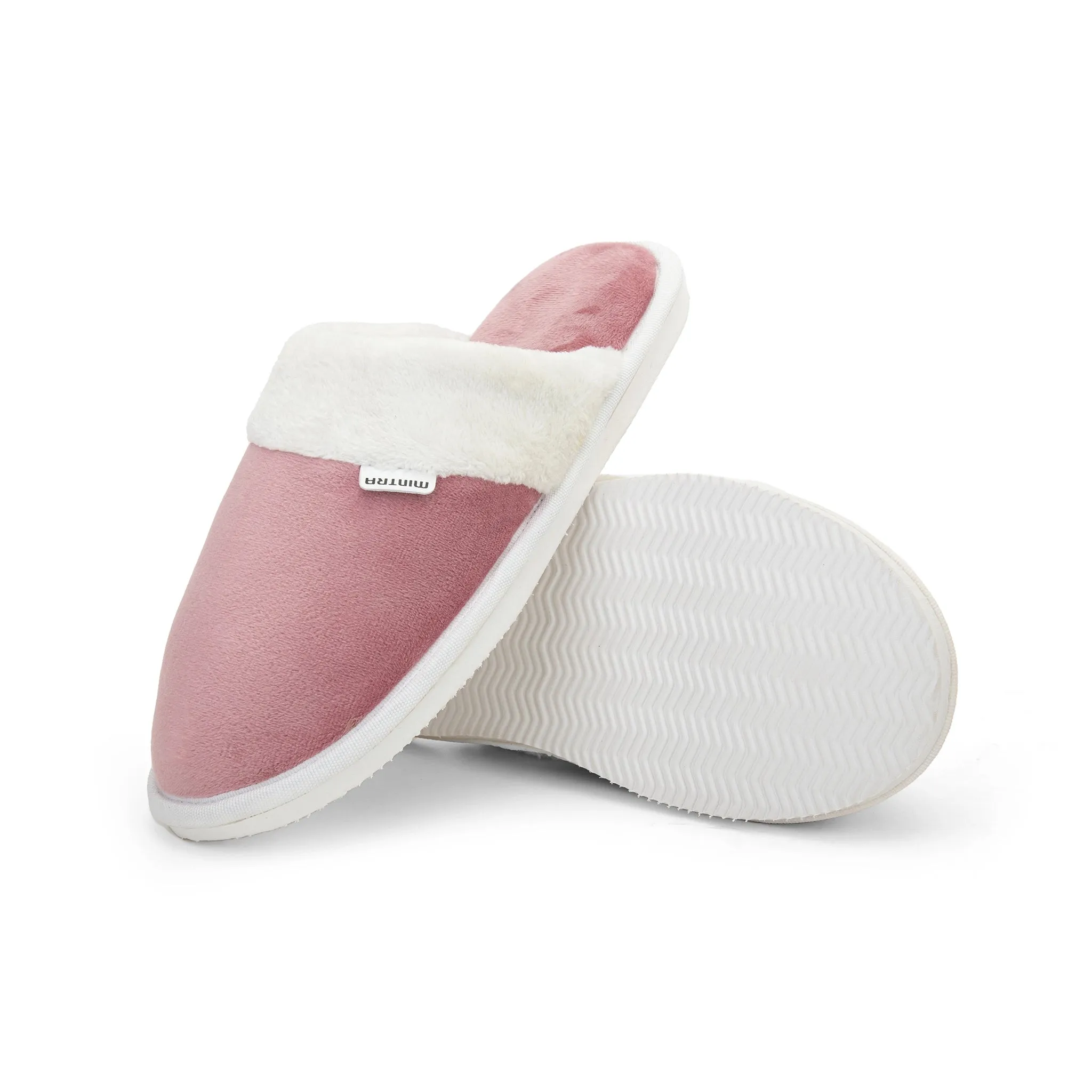 Plain with Fur Winter Slipper - Women
