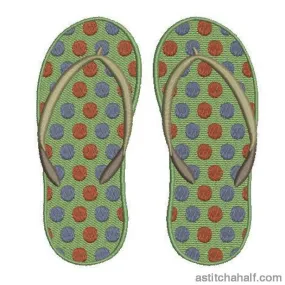 Polka Dot Flip Flops