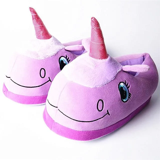 Purple Unicorn Slippers