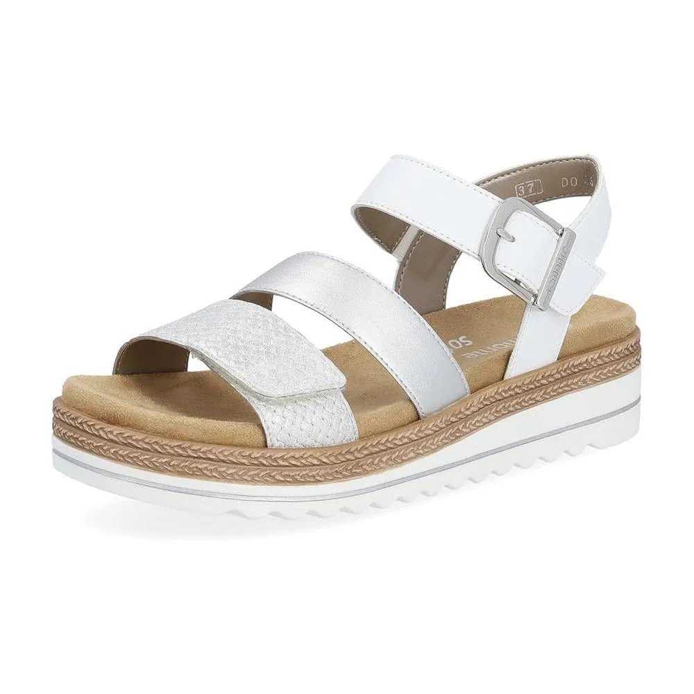 REMONTE CITY WALKER GLADIATOR SANDAL WHITE - WOMENS