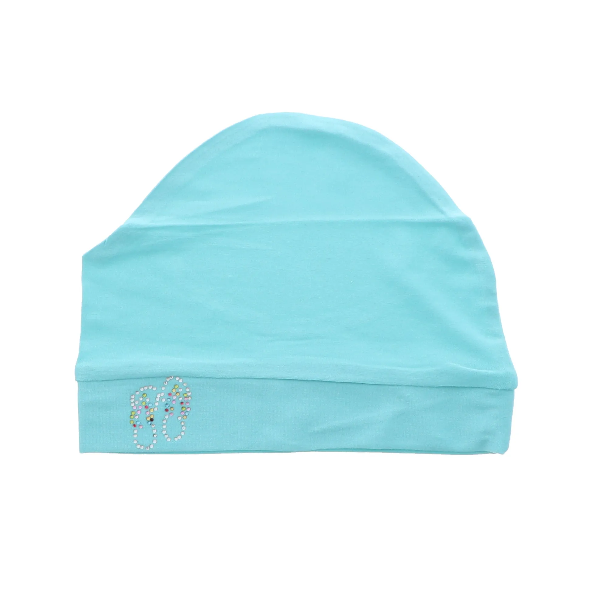 Sleep Cap / Wig Liner with Studded Flip-Flops Applique