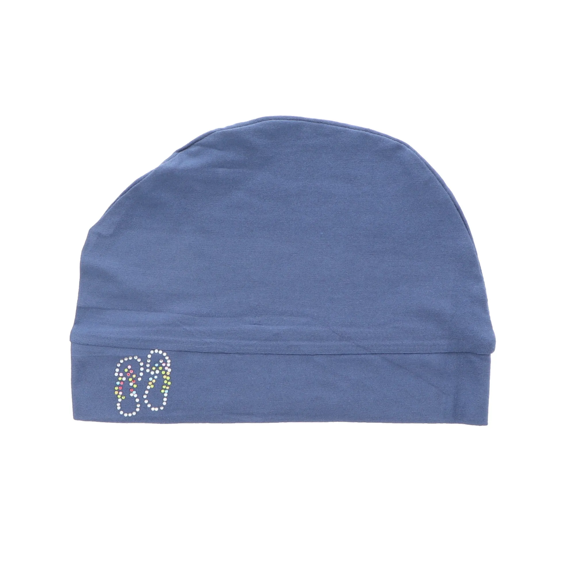 Sleep Cap / Wig Liner with Studded Flip-Flops Applique