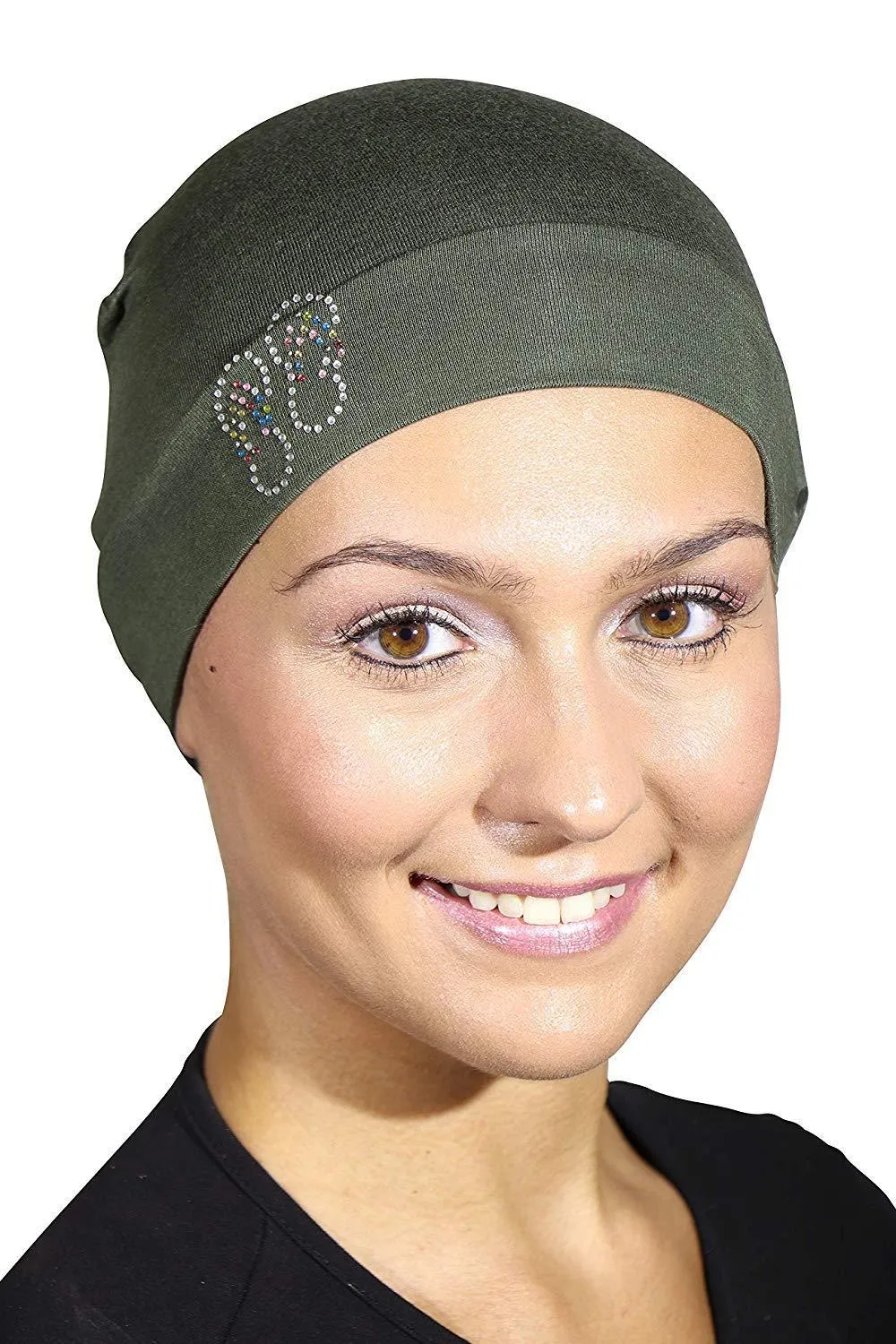Sleep Cap / Wig Liner with Studded Flip-Flops Applique