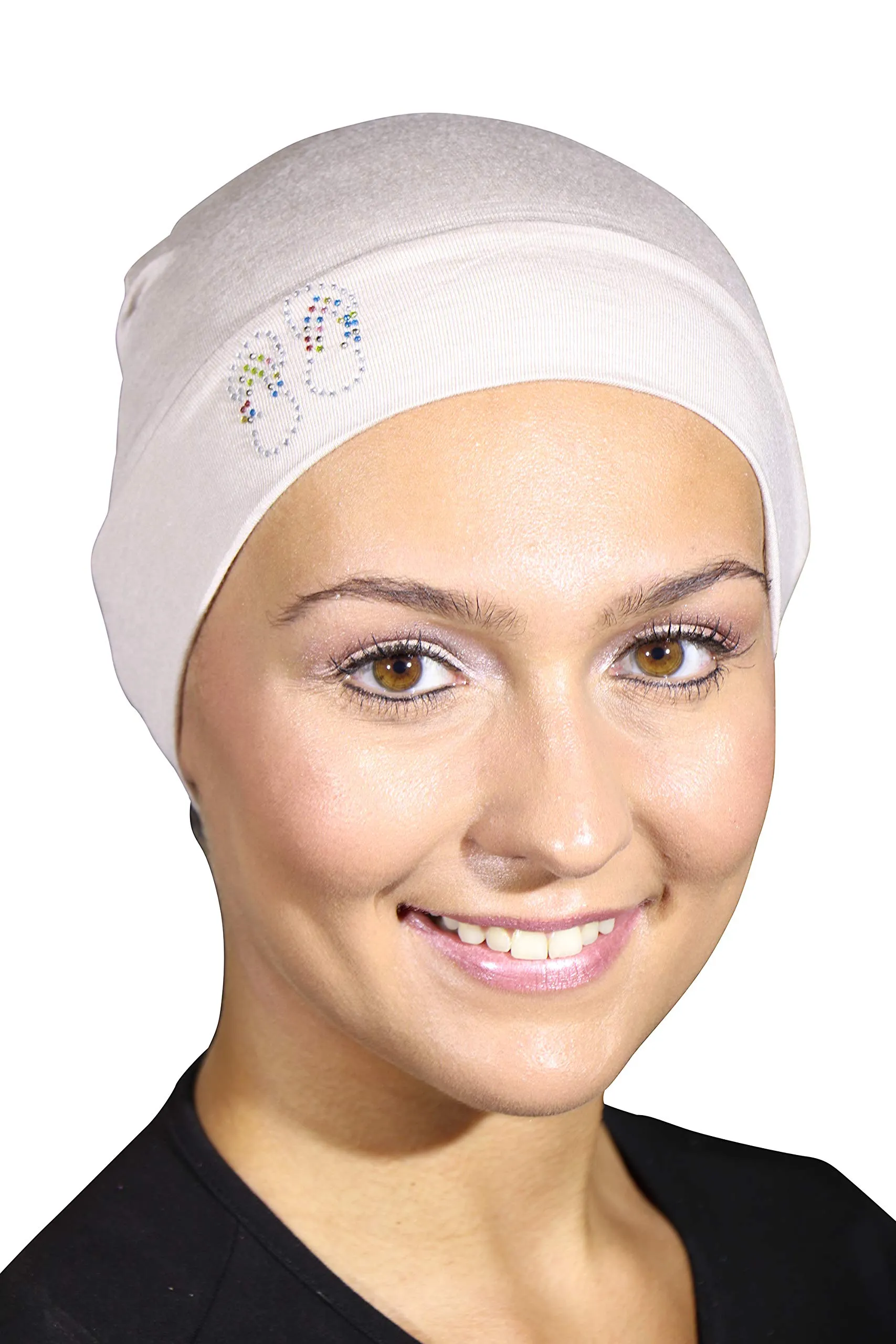 Sleep Cap / Wig Liner with Studded Flip-Flops Applique