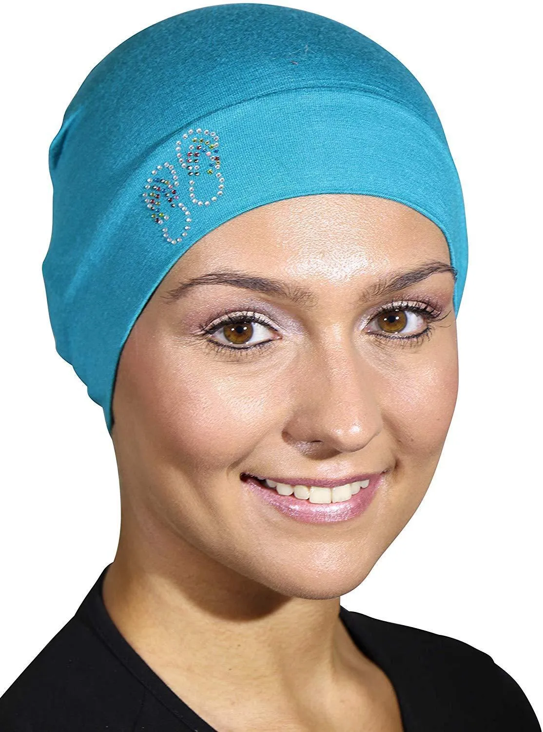 Sleep Cap / Wig Liner with Studded Flip-Flops Applique
