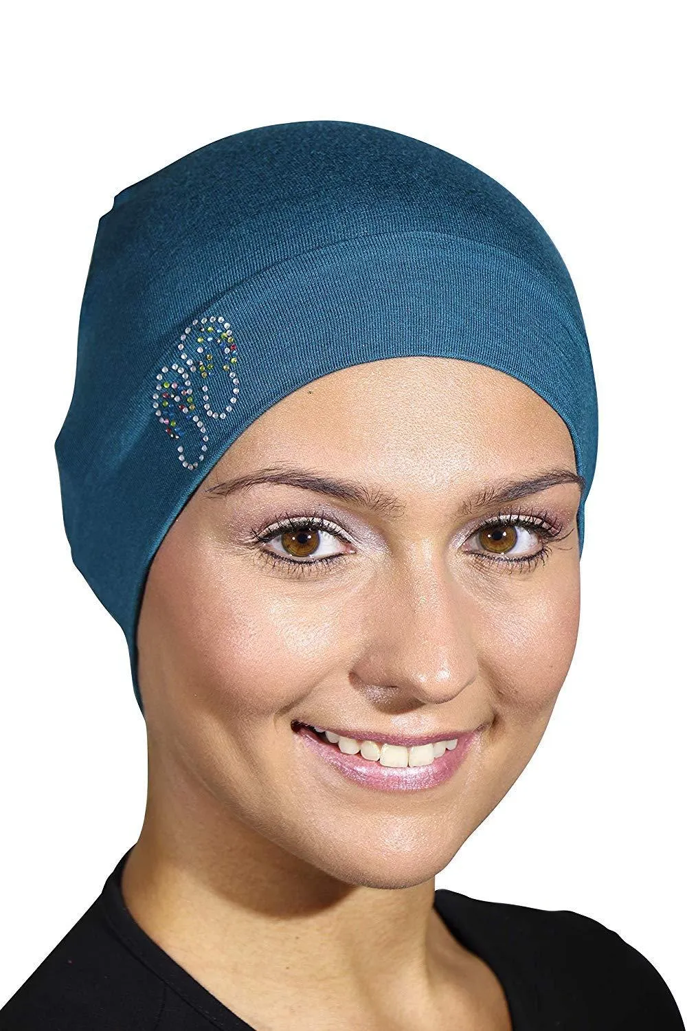 Sleep Cap / Wig Liner with Studded Flip-Flops Applique