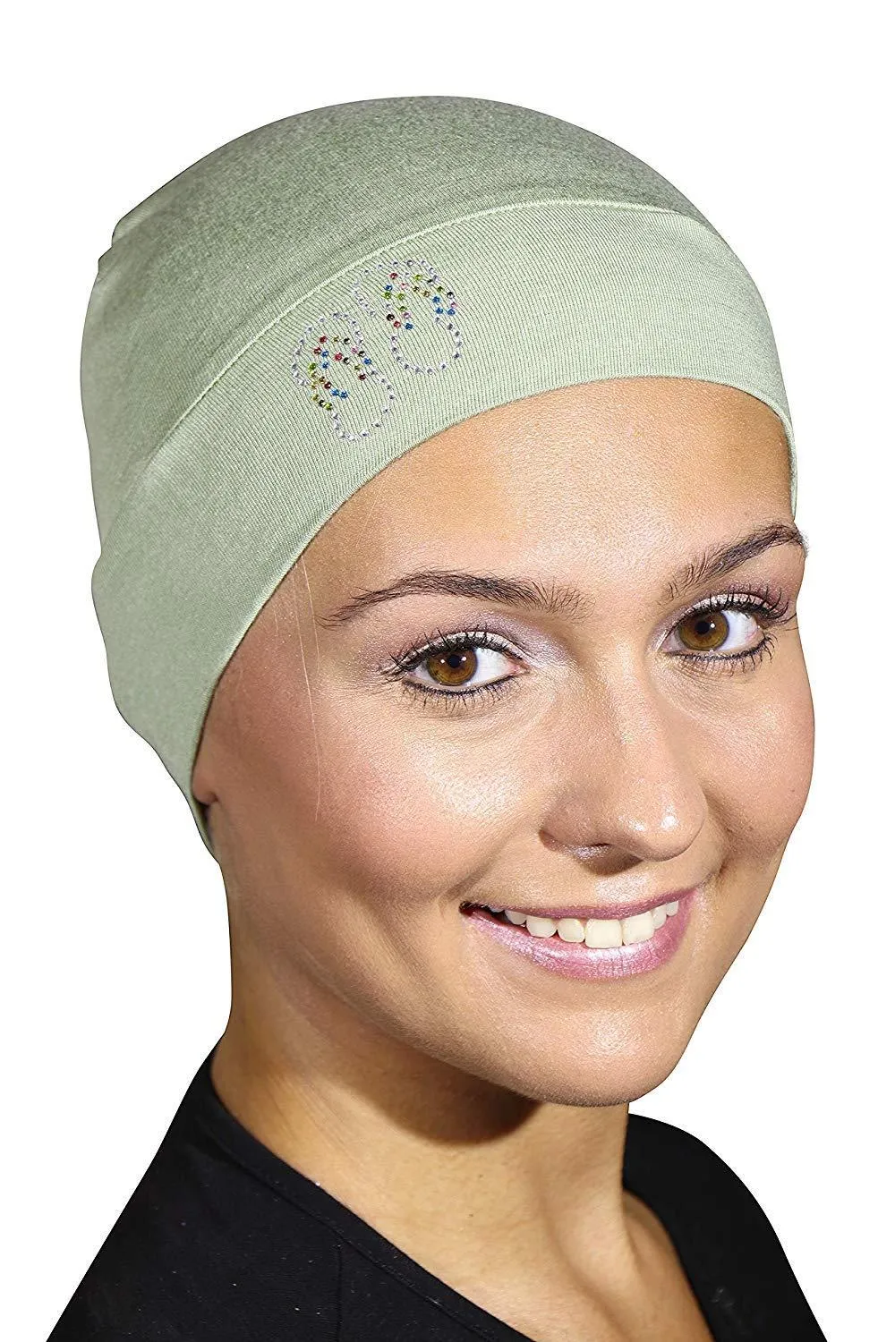 Sleep Cap / Wig Liner with Studded Flip-Flops Applique