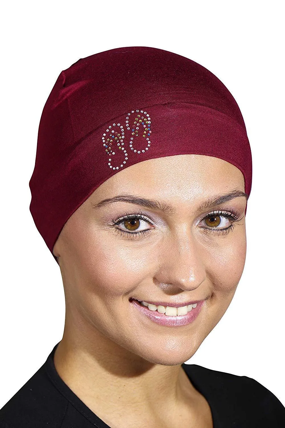 Sleep Cap / Wig Liner with Studded Flip-Flops Applique