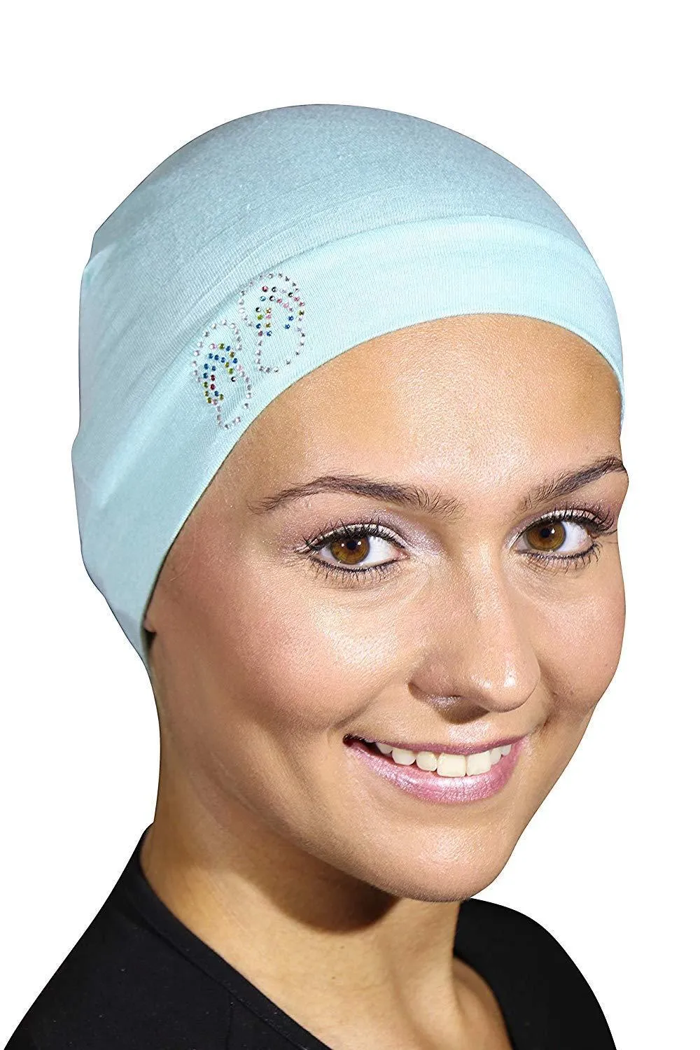 Sleep Cap / Wig Liner with Studded Flip-Flops Applique