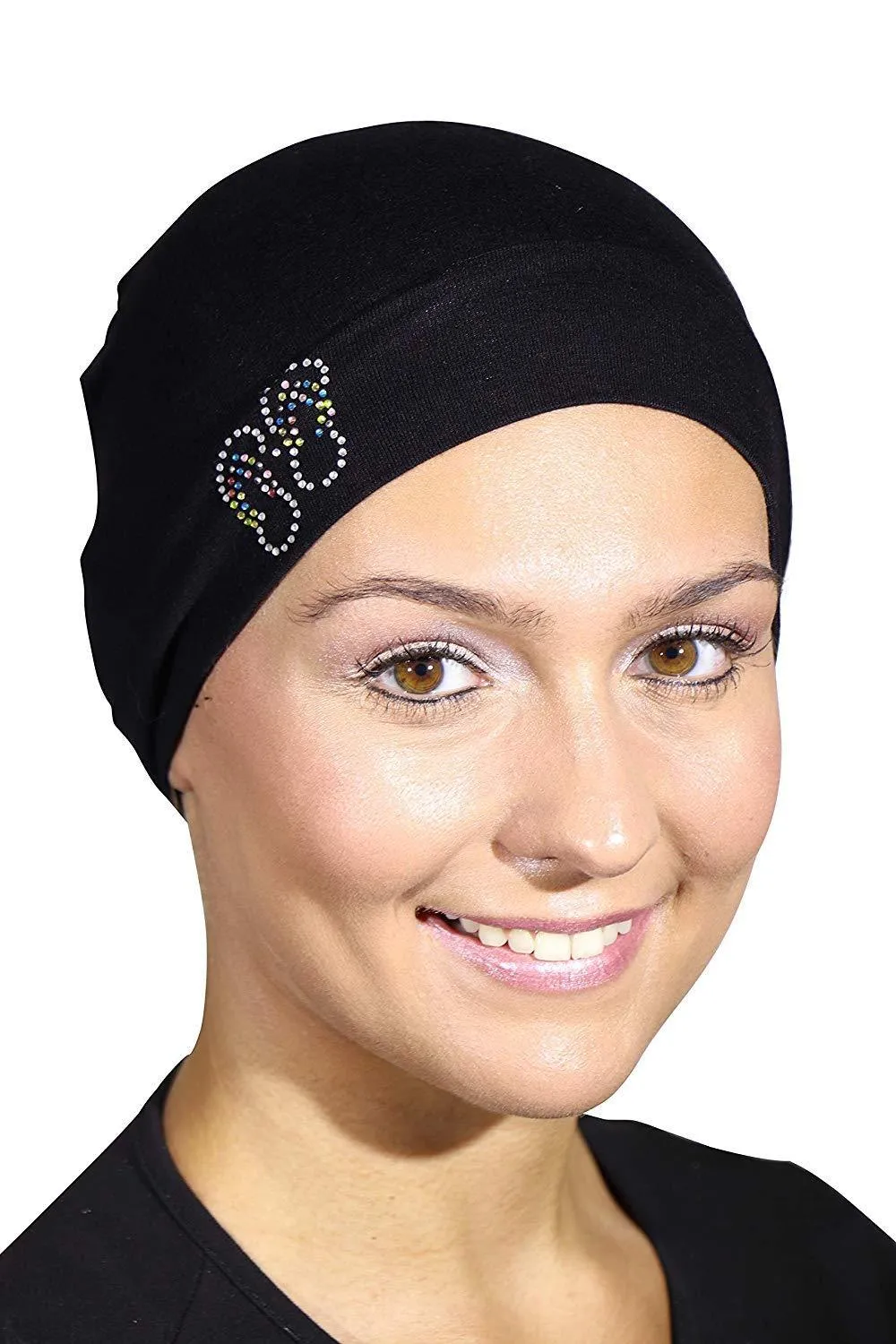 Sleep Cap / Wig Liner with Studded Flip-Flops Applique