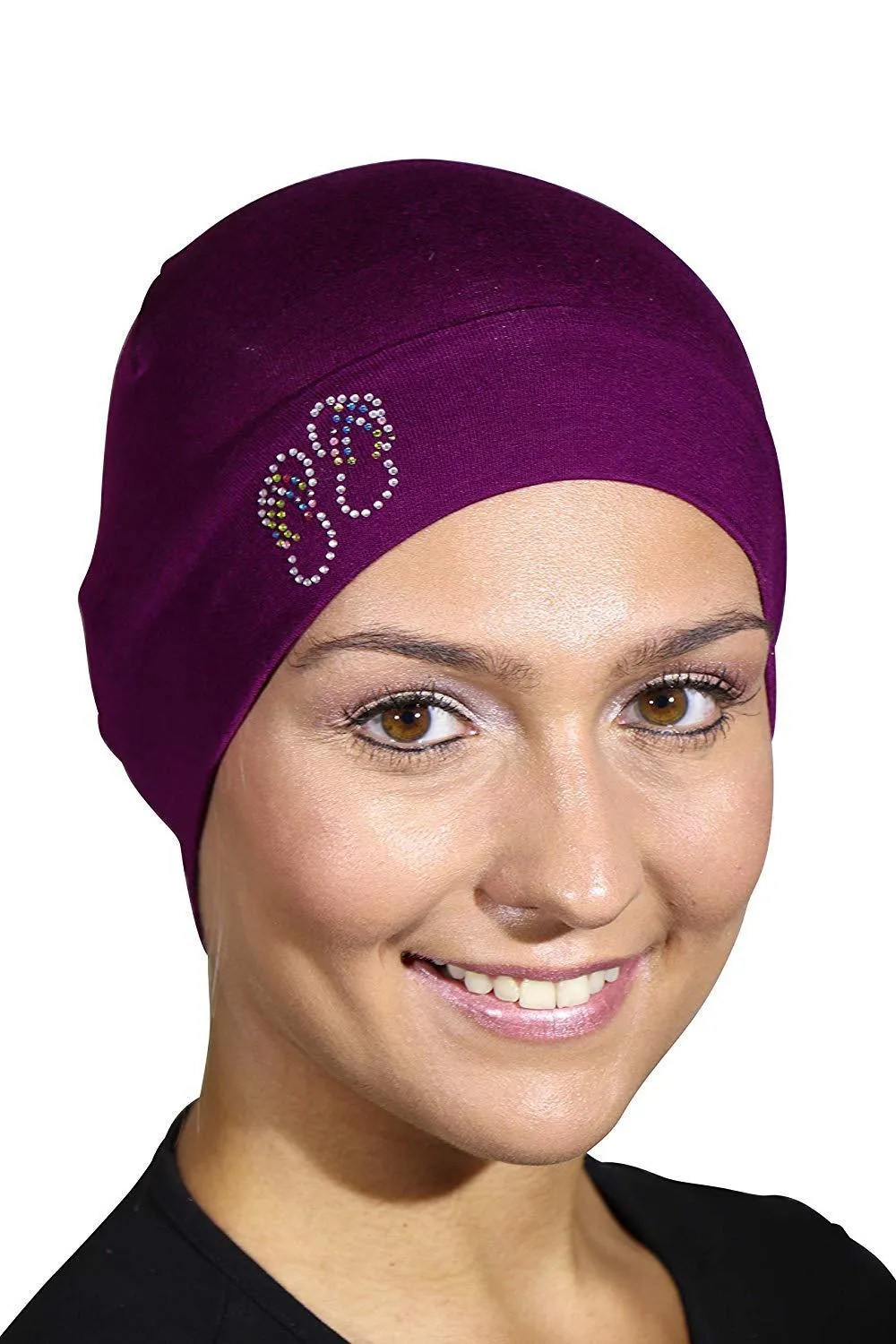 Sleep Cap / Wig Liner with Studded Flip-Flops Applique