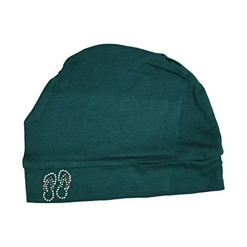 Sleep Cap / Wig Liner with Studded Flip-Flops Applique