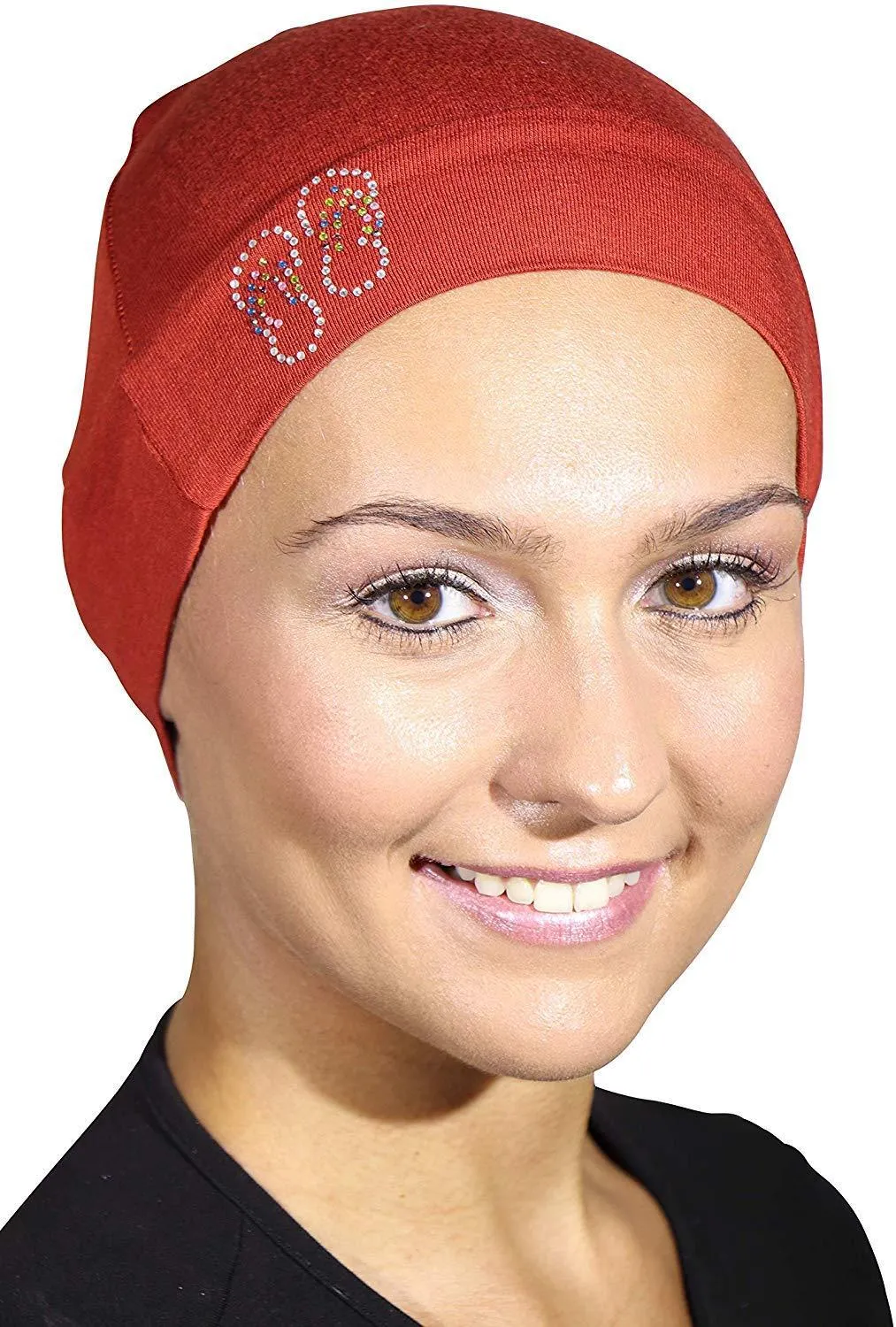Sleep Cap / Wig Liner with Studded Flip-Flops Applique