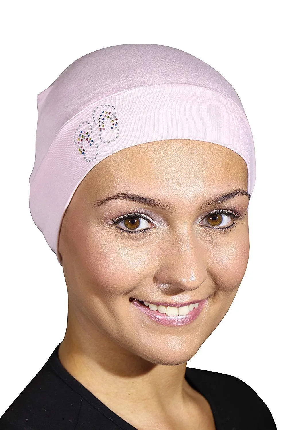 Sleep Cap / Wig Liner with Studded Flip-Flops Applique