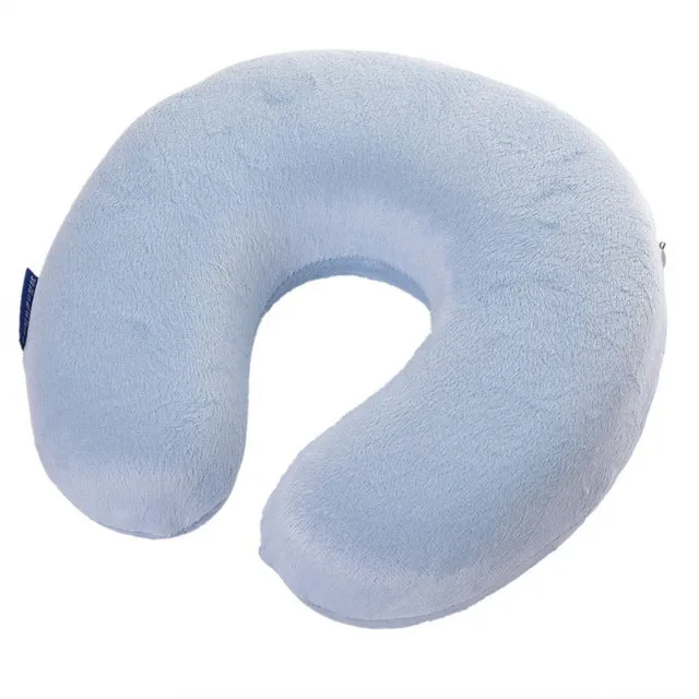 Soft Travel Pillow Memory Foam Pillow U-Shape Neck Pillow Massage Headrest For Office Flight Airplane