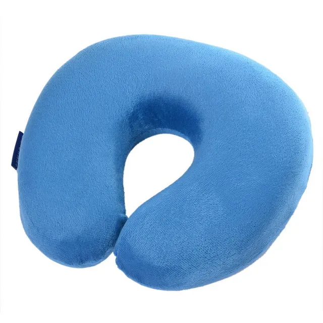 Soft Travel Pillow Memory Foam Pillow U-Shape Neck Pillow Massage Headrest For Office Flight Airplane