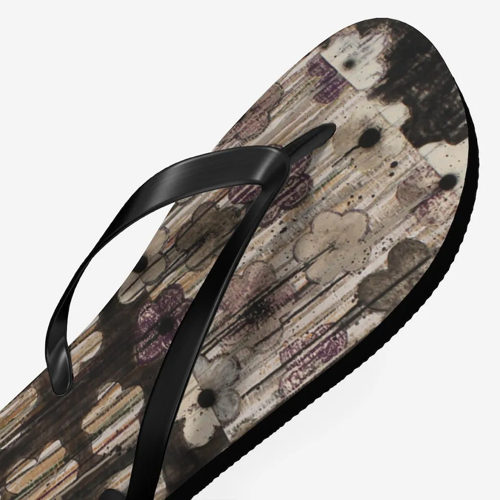 Thunder Blooms Flip Flops