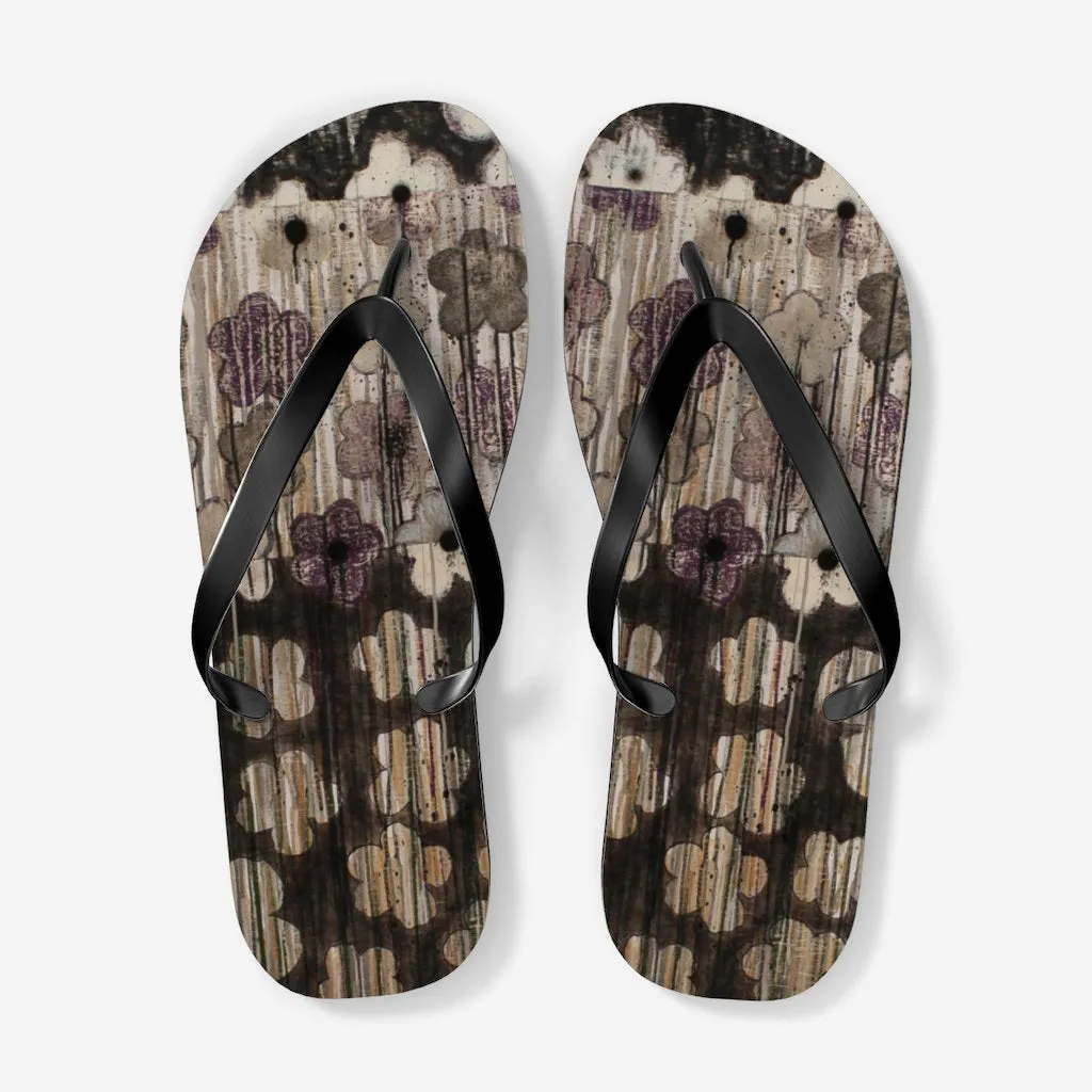 Thunder Blooms Flip Flops