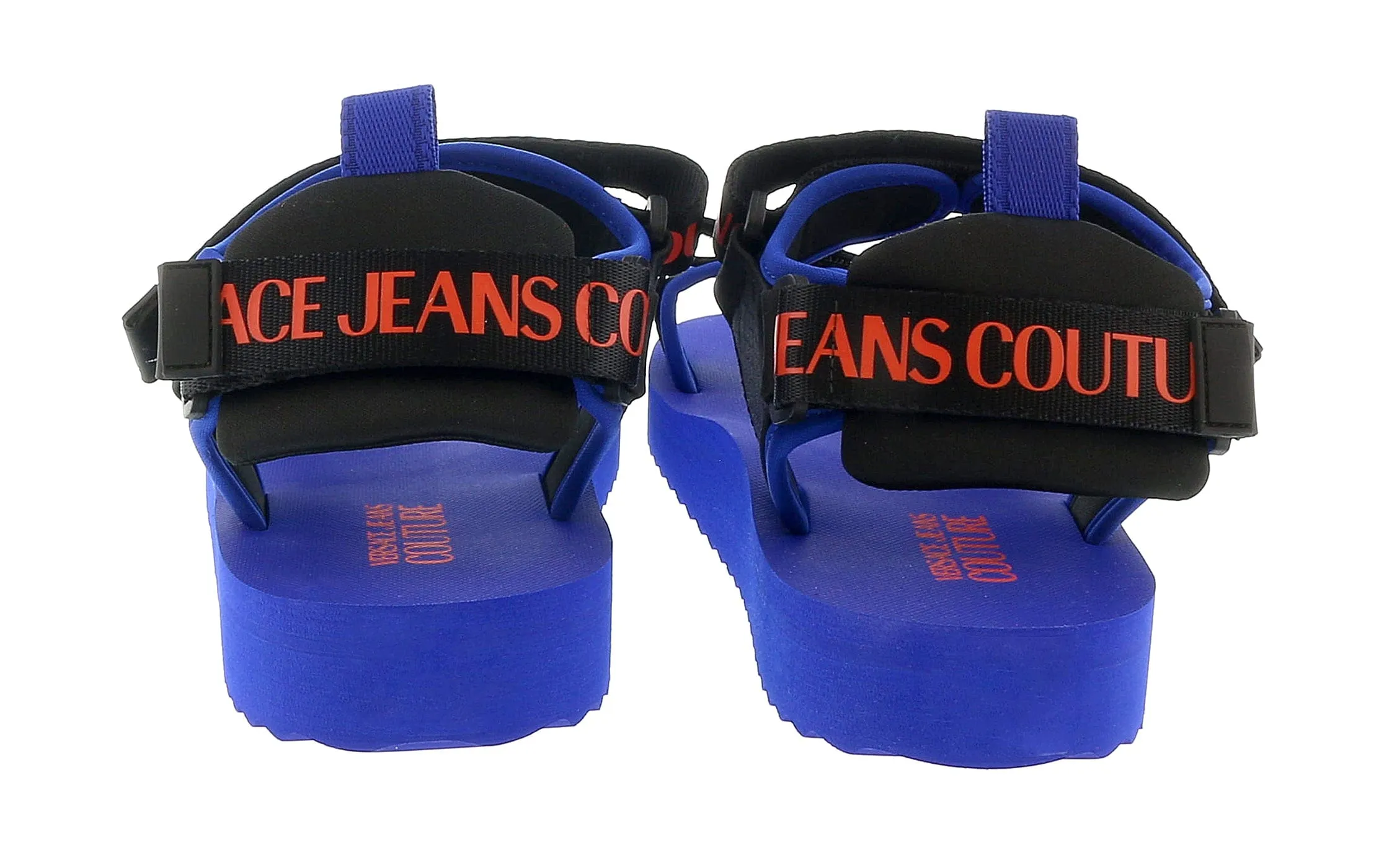Versace Jeans Couture Electric Blue Signature Strap Trek Fashion Sandal-