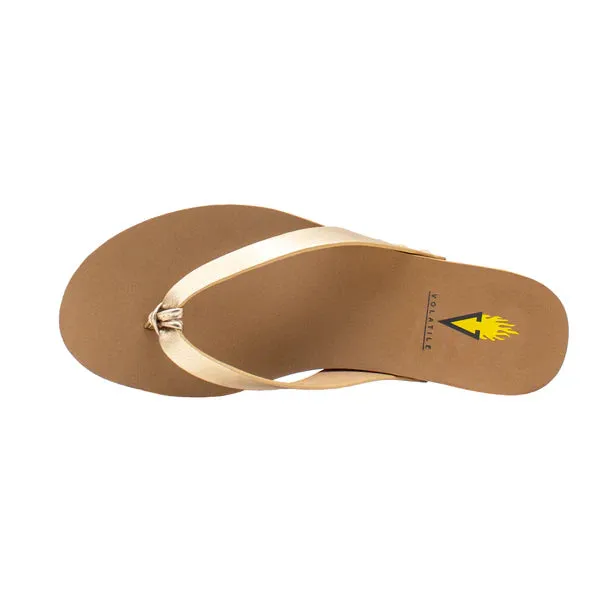 Women's Ver Volatile Gold Flip Flops PV1035-GOLD