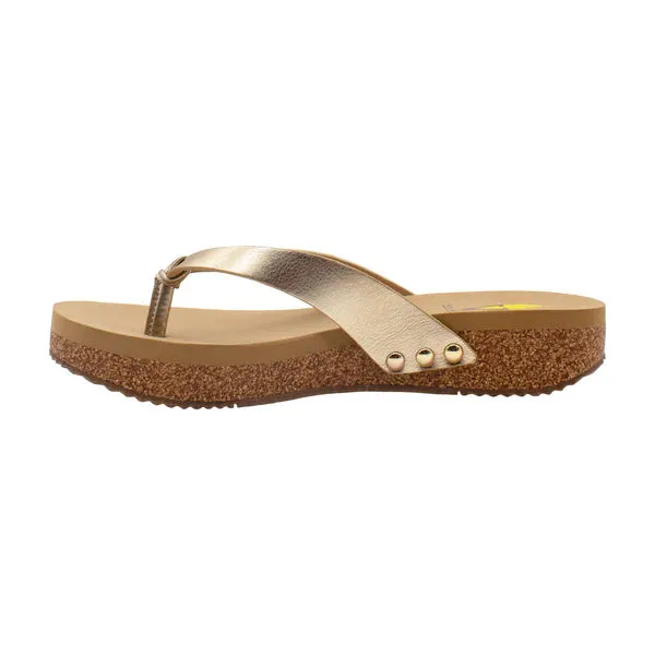 Women's Ver Volatile Gold Flip Flops PV1035-GOLD