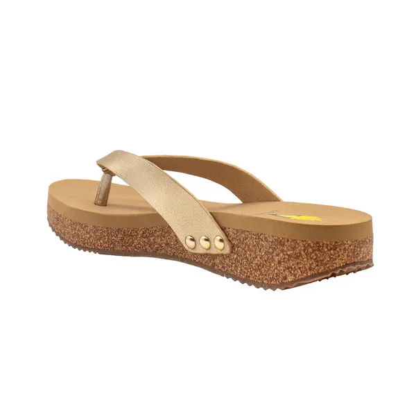 Women's Ver Volatile Gold Flip Flops PV1035-GOLD